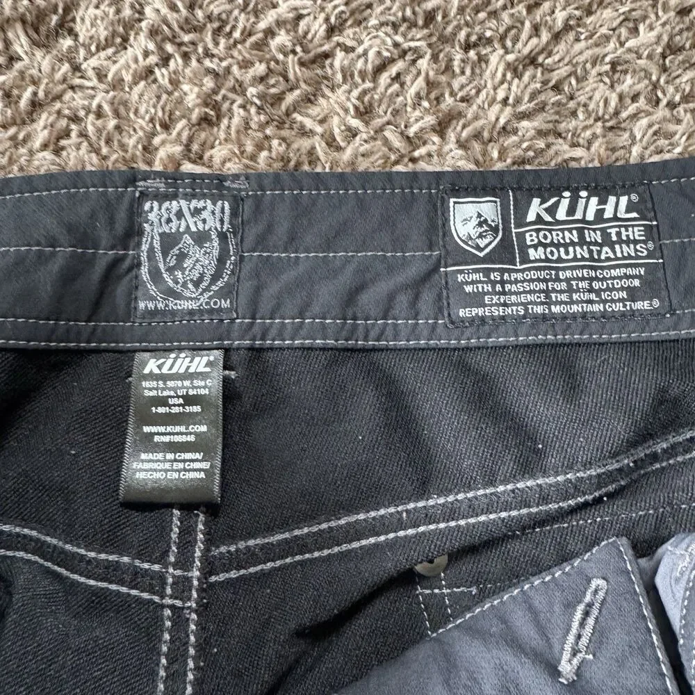Kuhl Destroyr Pants Mens 38x30 Black Outdoor Hiking Destroyer Stretch Outdoor